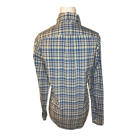 J. Crew Men’s Medium Slim Secret Wash Cotton Poplin Shirt Blue Plaid NWOT - Picture 3 of 8